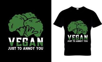 design de camiseta vegana, slogan de camiseta vegana e design de vestuário, tipografia vegana, vetor vegano, ilustração vegana