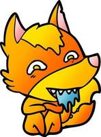 personagem de desenho animado de raposa vetor