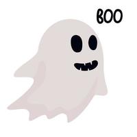 doodle fantasma de halloween vetor