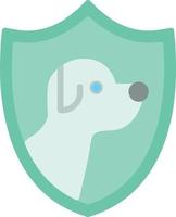 ícone plano de seguro para animais de estimação vetor