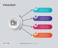 elemento de infográfico de finanças vetor