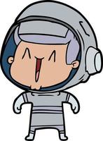 homem astronauta dos desenhos animados vetor