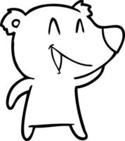 desenho de urso rindo vetor