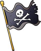 bandeira de pirata dos desenhos animados vetor