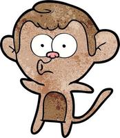 macaco surpreso dos desenhos animados vetor