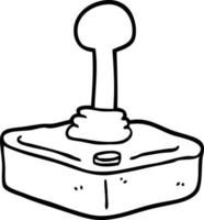 joystick de desenho animado preto e branco vetor