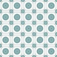 padrão de mandala com cantos geométricos vector ornamental design.mandala design. a mandala étnica pode ser usada para o teto, azulejos, tecido, capa, decorações de papel de parede fundo verde e branco