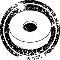 símbolo circular angustiado de vetor gráfico de donut