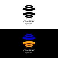 logotipo de conexão logotipo gradiente abstrato vetor
