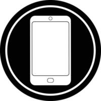 símbolo circular gráfico de telefone celular vetor