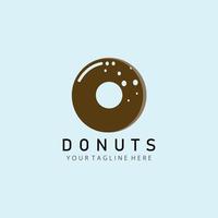 logotipo vintage de donuts, ícone e símbolo, design de ilustração vetorial vetor