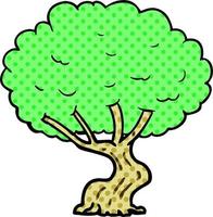árvore verde dos desenhos animados vetor