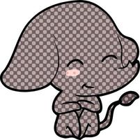 elefante bonito dos desenhos animados vetor