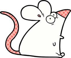 rato assustado dos desenhos animados vetor