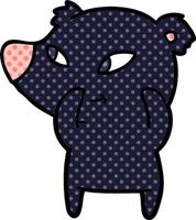 urso bonito dos desenhos animados vetor