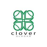 modelo de ilustração de ícone de inspiração de design de logotipo vetor folhas de trevo ou moringa, para design de produtos naturais, saúde, medicina, agricultura de trevo e moringa, cápsulas medicinais