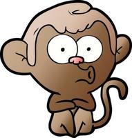 macaco de desenho animado vetor
