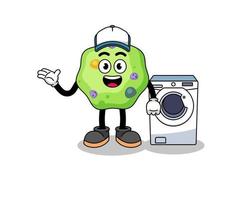 ilustração de ameba como um homem de lavanderia vetor