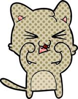 gato de desenho animado assobiando vetor