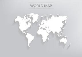 Mapa Mundial de vetores grátis com sombras