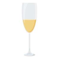 taça de vinho branco ou champanhe vetor