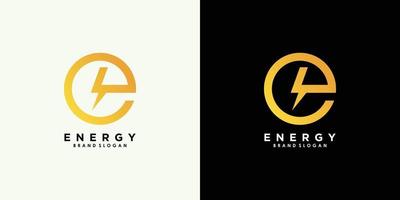 vetor de design de logotipo de energia com conceito único criativo