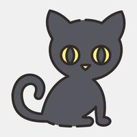 ícone cat.icon no estilo de linha preenchida. adequado para impressões, pôsteres, panfletos, decoração de festa, cartão de felicitações, etc. vetor