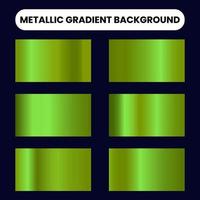 coleção de fundo gradiente metálico verde vetor