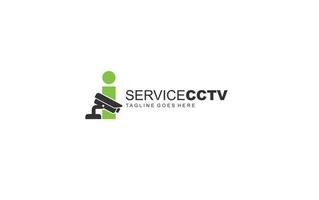 i logotipo CCTV para identidade. ilustração vetorial de modelo de segurança para sua marca. vetor