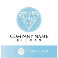 ícone de vetor de modelo de logotipo de diamante