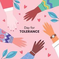dia internacional plano para ilustração de tolerância vetor