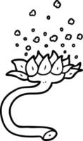 flor de desenho animado liberando pólen vetor