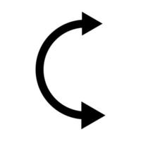 linha curva com vetor de ícone de seta de dois lados para design gráfico, logotipo, site, mídia social, aplicativo móvel, ilustração de interface do usuário