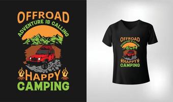 aventura offroad está chamando design de camiseta vetor