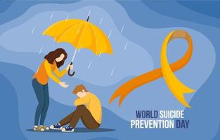 conceito de dia de prevenção de suicídio vetor