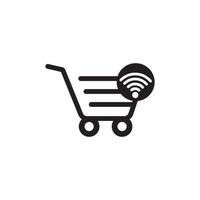 ícone de compras online vetor
