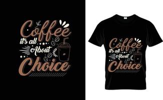 café é tudo... camiseta personalizada vetor