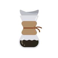 conjunto de gotejamento de café ou cafeteira, ícone, vetor, ilustração. vetor