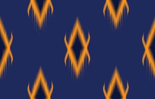 cor azul e laranja padrão ikat, estilo de textura étnica tribal, design para impressão em produtos, plano de fundo, cachecol, roupas, embrulho, tecido, ilustração vetorial. vetor