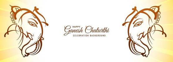 festival para banner feliz ganesh chaturthi vetor