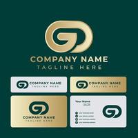 letra gd ou logotipo de luxo dg, adequado para qualquer negócio. vetor