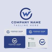 letra wc monograma financeiro logotipo, adequado para qualquer negócio. vetor