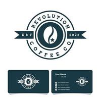 logotipo do café da revolução, adequado para qualquer negócio de café. vetor