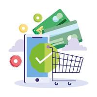 pagamento online e comércio eletrônico via aplicativo móvel