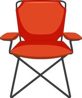 uma cadeira de acampamento vermelha vetor