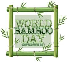 dia mundial do bambu 18 de setembro vetor