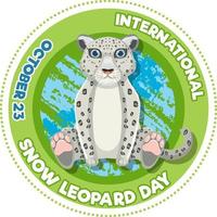 dia internacional do leopardo da neve vetor