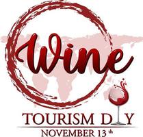 modelo de cartaz do dia do turismo do vinho vetor
