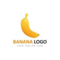 ilustração de design gradiente de logotipo de banana vetor