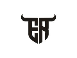 design inicial do logotipo do touro. vetor